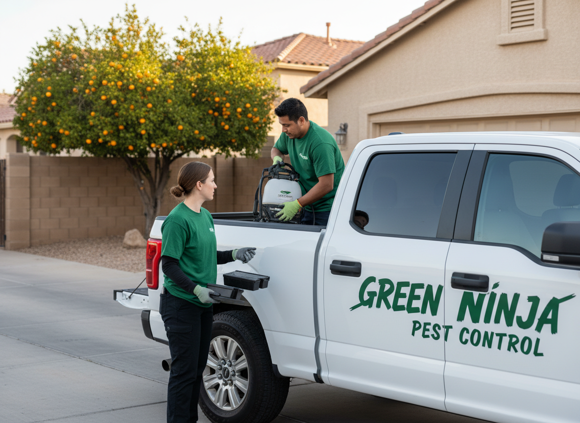 The Green Ninja Pest Control team at work in Mesa