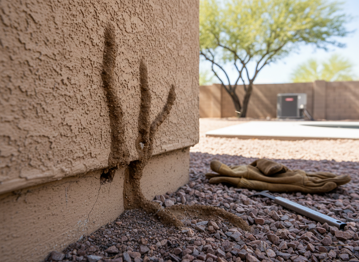 Subterranean Termites in Arizona: How to Spot Mud Tubes Before They Reach Your Drywall